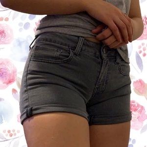 Gray American Eagle Stretchy Fitted Shorts